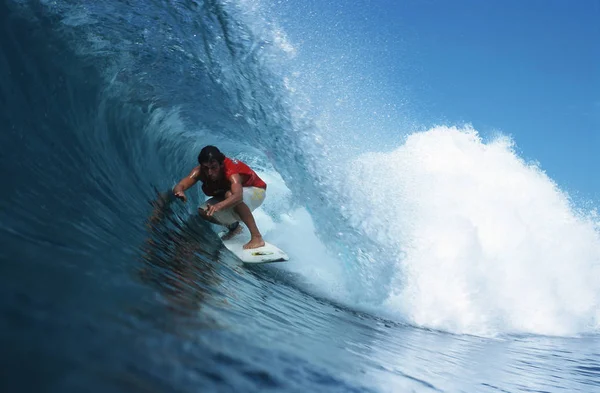 Surfer Surfboard Ocean — Stock Photo, Image
