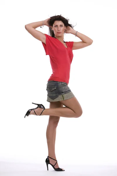 Vrouw Mode Pose — Stockfoto