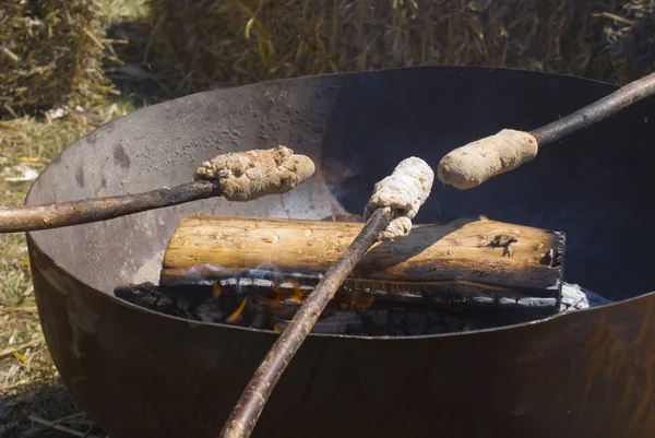 Grilované Maso Grilu — Stock fotografie