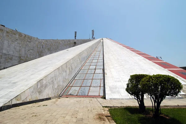 Todo Mármore Edifício Mais Caro Construído Sempre Albania Alegria Não — Fotografia de Stock