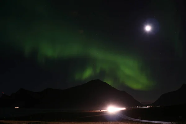 Lofoten Tle Krajobrazu Przyrody — Zdjęcie stockowe