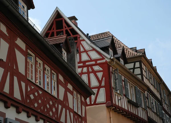 Antigua Casa Madera Entramada Weinheim —  Fotos de Stock