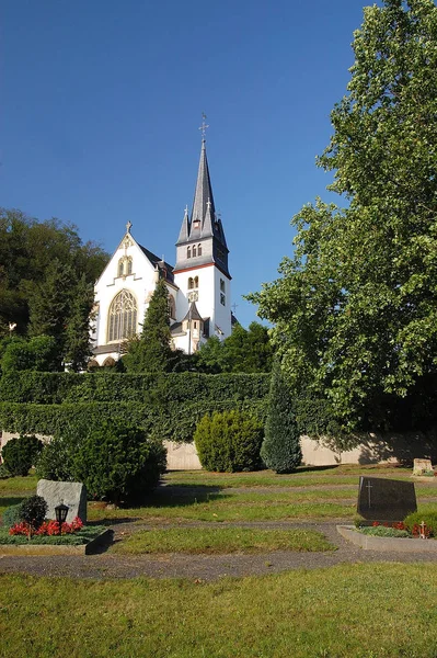 Witte Kerk Van Neushoorn Leubsdorf — Stockfoto