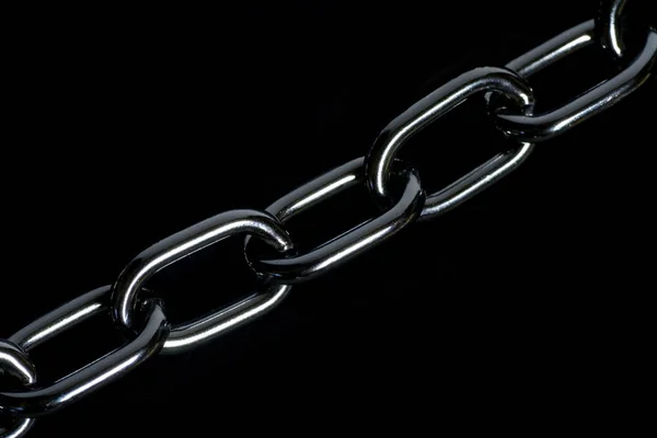 Chain Link Black Background — Stock Photo, Image