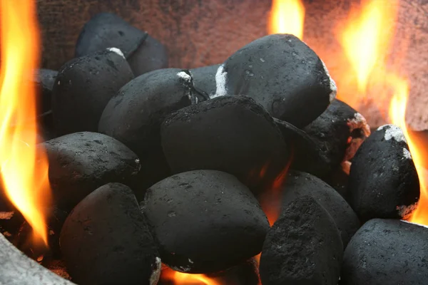 Fire Coals Charcoal Ash — Stock Photo, Image
