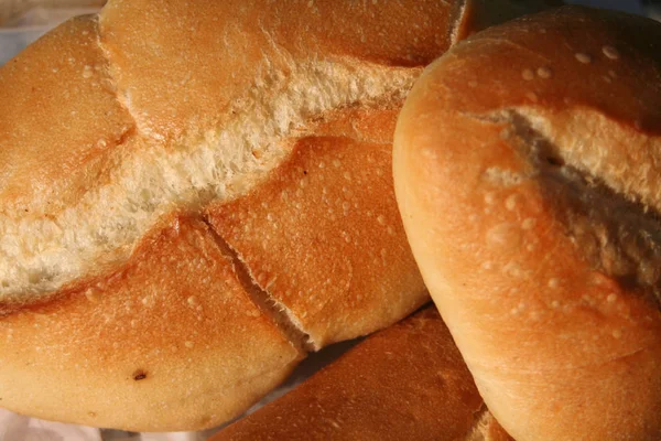 Chleb Bułki Białym Tle — Zdjęcie stockowe