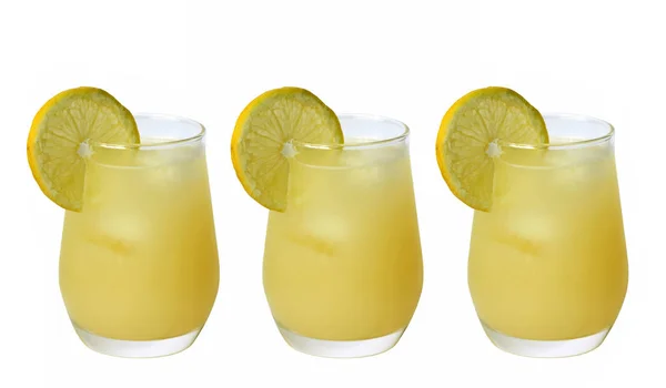 Citron Limonáda Bílém Pozadí — Stock fotografie