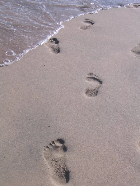 Footprints Beach Jandia Fuerteventura Photographed Canon Mgpix — Stock Photo, Image