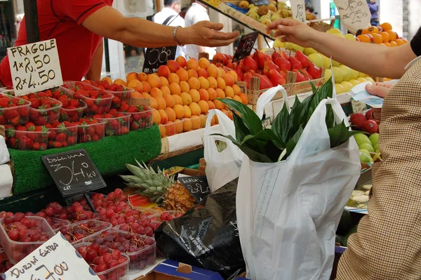 Frutas Hortalizas Frescas Mercado — Foto de Stock