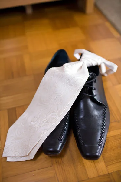 Sapatos Gravata Couro — Fotografia de Stock