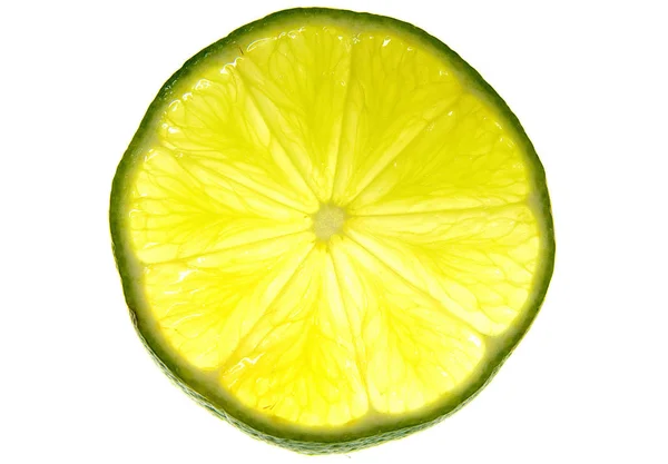 Limone Fresco Isolato Fondo Bianco — Foto Stock