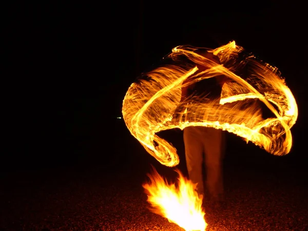 Fire Eaters Have Tried Different Exposures Very Interesting Results — Stock Photo, Image