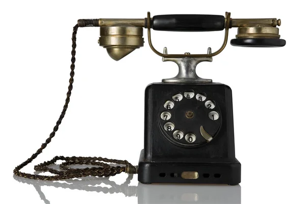 Téléphone Antique Isolé Sur Fond Blanc — Photo