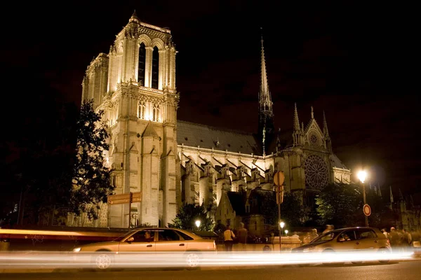 Notre Dame Der Nacht — Stockfoto