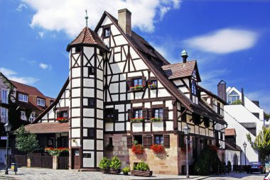Half-timbered house in Nuremberg clipart