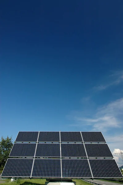 Solární Soustava Elektrická Energie — Stock fotografie
