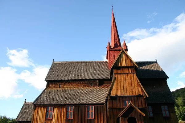 Iglesia Piedra Ringebu Norte Del País — Foto de Stock