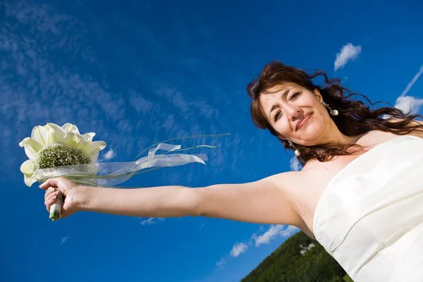 Brautstrauß Mit Blumen Hochzeitsflora — Stockfoto