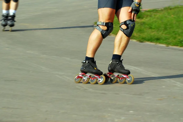 Benen Van Een Man Een Sport Uniform — Stockfoto