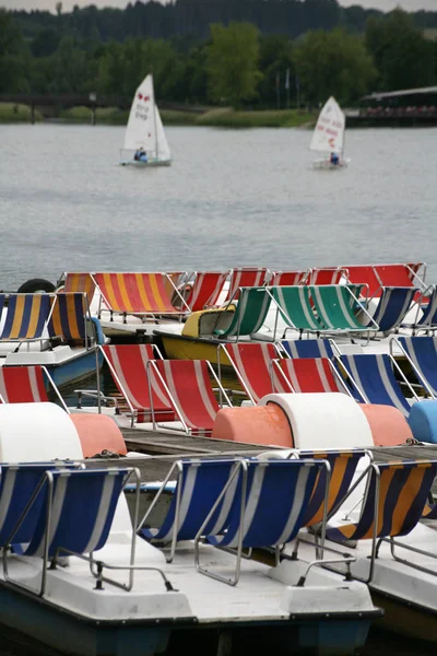 Mobilier Chaises Plage Station Balnéaire — Photo