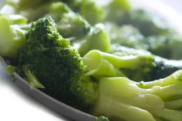 Zöld Brokkoli Vegetáriánus Növényi Élelmiszer — Stock Fotó