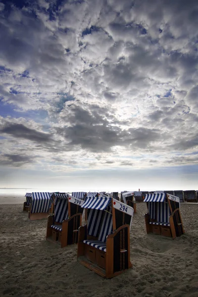 Mobilier Chaises Plage Station Balnéaire — Photo