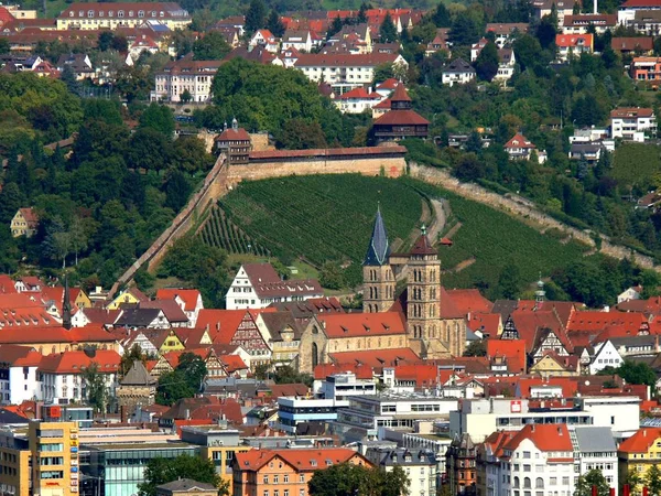 Castillo Esslingen Iglesia Ciudad — Foto de Stock