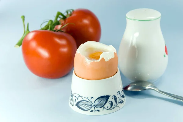 Kahvaltıda Tost Tereyağı Yumurta — Stok fotoğraf