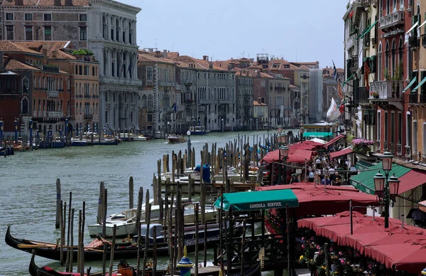 Venedig Canale Grande Gondeln — Stockfoto