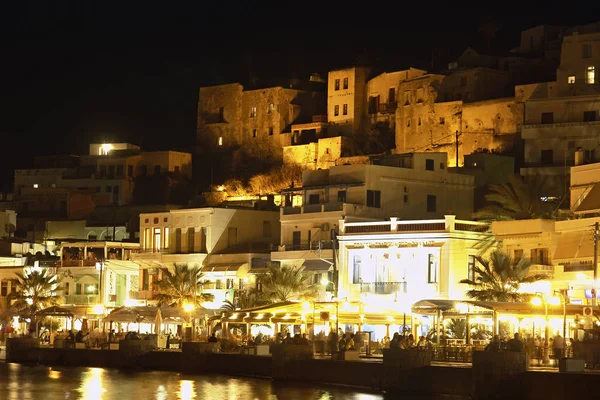 Naxos Haven Nachts — Stockfoto