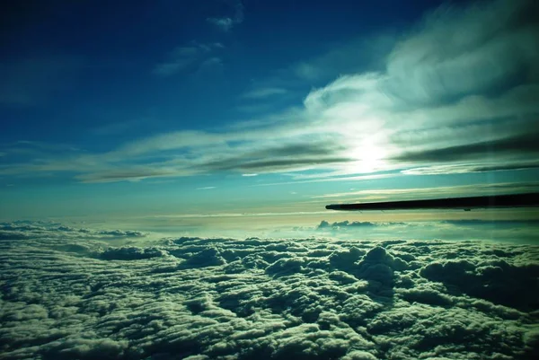 Acima Vista Nuvens — Fotografia de Stock