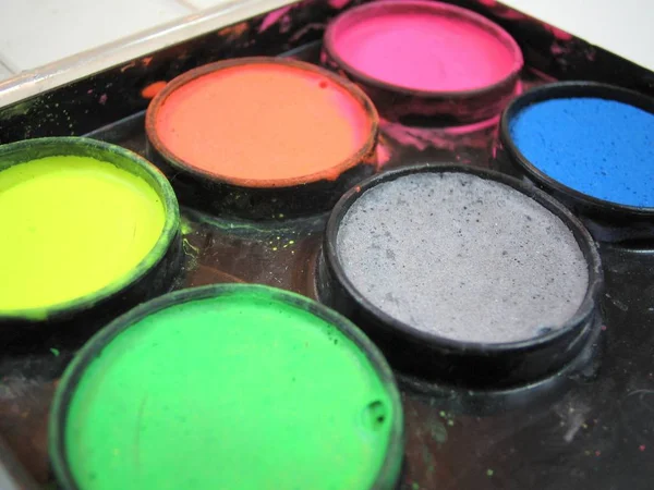 Watercolors Box Colors Art — Stock Photo, Image