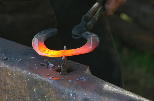 Forja Hierro Mientras Está Caliente — Foto de Stock