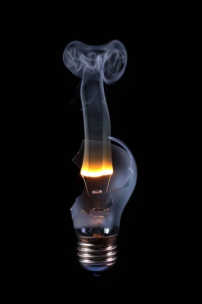 Žárovka Černém Pozadí — Stock fotografie