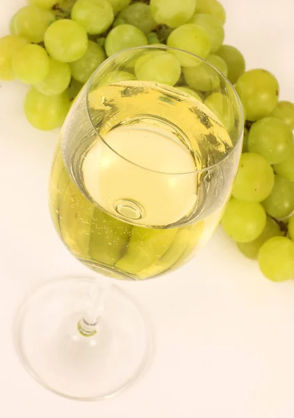 Vinho Branco Uvas — Fotografia de Stock