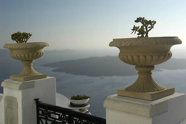 Vistas Desde Santorini Enfoque Selectivo — Foto de Stock