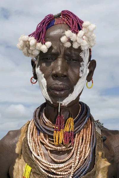 Karo Žena Jižní Etiopie — Stock fotografie