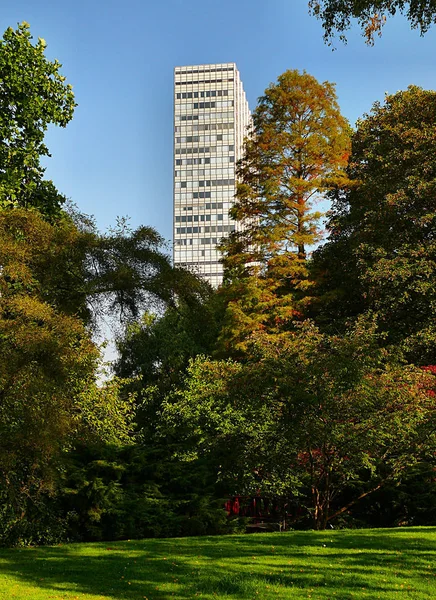 Vista Panorámica Majestuosa Ciudad Urbana — Foto de Stock