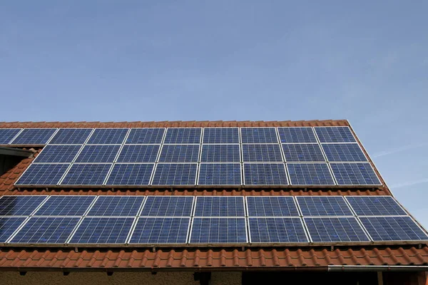 Alternativa Energia Solar Células Solares Proteção Climática Não Poluente — Fotografia de Stock