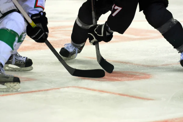 Hóquei Patinação Gelo Rink Ação — Fotografia de Stock