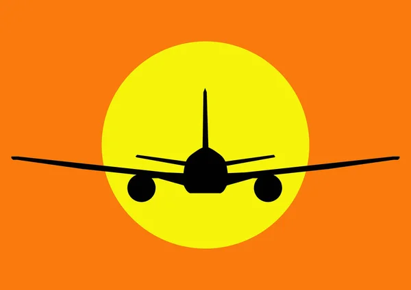 Vector Illustration Plane Icon — Stock Photo, Image