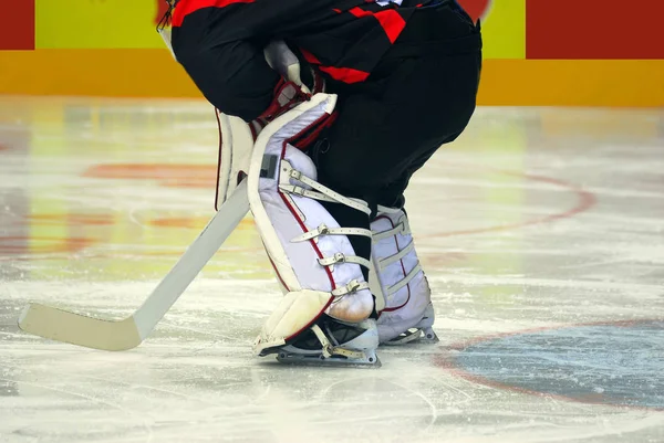 Jugador Hockey Sobre Hielo Acción Pista —  Fotos de Stock