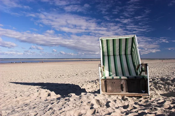 Chaises Plage Vides Sur Côte Sablonneuse Mer Baltique — Photo