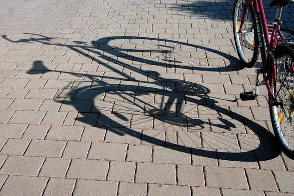 Estacionamento Bicicletas Rua — Fotografia de Stock
