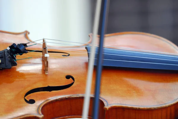 Скрипка Лук Столі — стокове фото