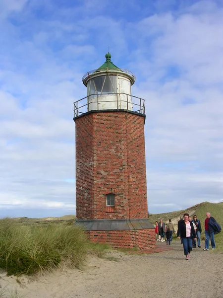 Leuchtturm Roten Kliff Auf Sylt — Stockfoto