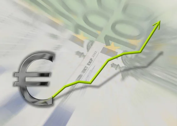 Euro Rising Rising — Stock Photo, Image