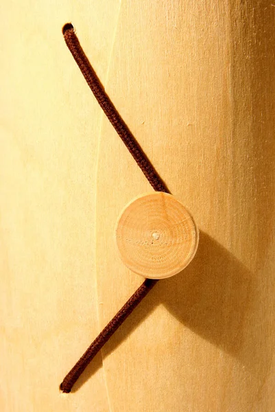 Cuchara Madera Tenedor Sobre Fondo Bambú —  Fotos de Stock