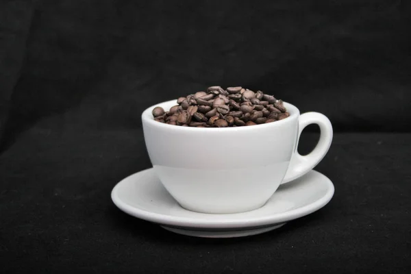 Czarna Kawa Popołudniową Przerwę — Zdjęcie stockowe