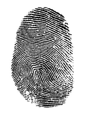 fingerprint isolated on white background clipart